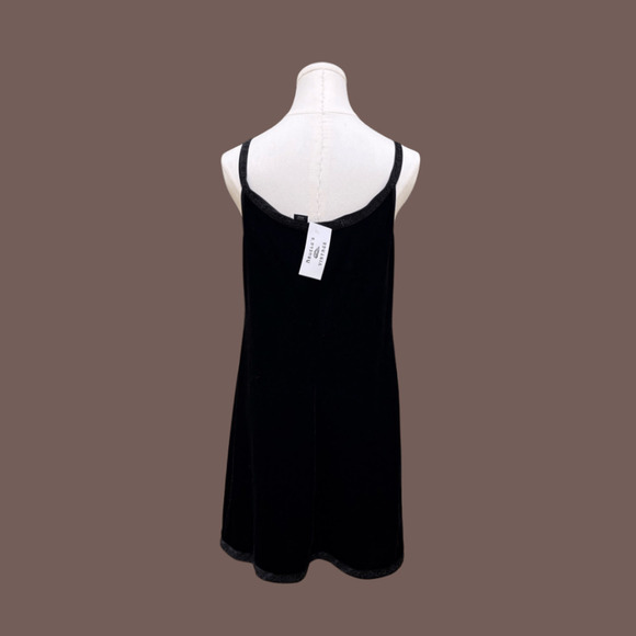 Hillard & Hanson Tank Dress | Black Sueded Beaded | Size 10 | Vintage - Picture 2 of 5